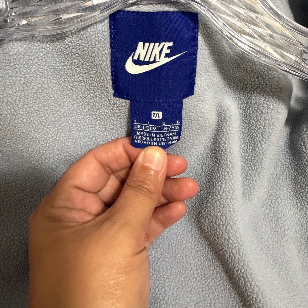 Nike Glacier Grey Frost Hooded‎ Water Repel Jacket Coat Boys 7 - 86C531-G48 - Picture 5 of 6
